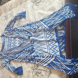 Blue and white jacket